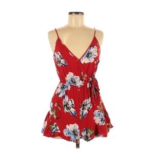Red Floral Romper